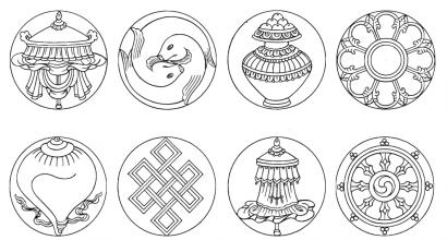 Symbols of Buddhism: main signs and their meaning Symbolic image of Buddha