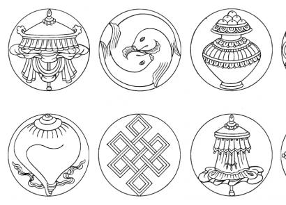 Symbols of Buddhism: main signs and their meaning Symbolic image of Buddha